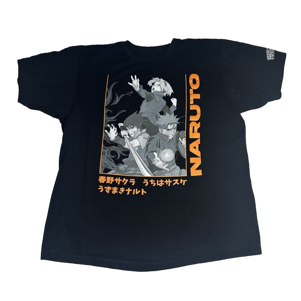 RARE Naruto 2022 New York Comic Con Exclusive Anime Graphic T-Shirt Black XL